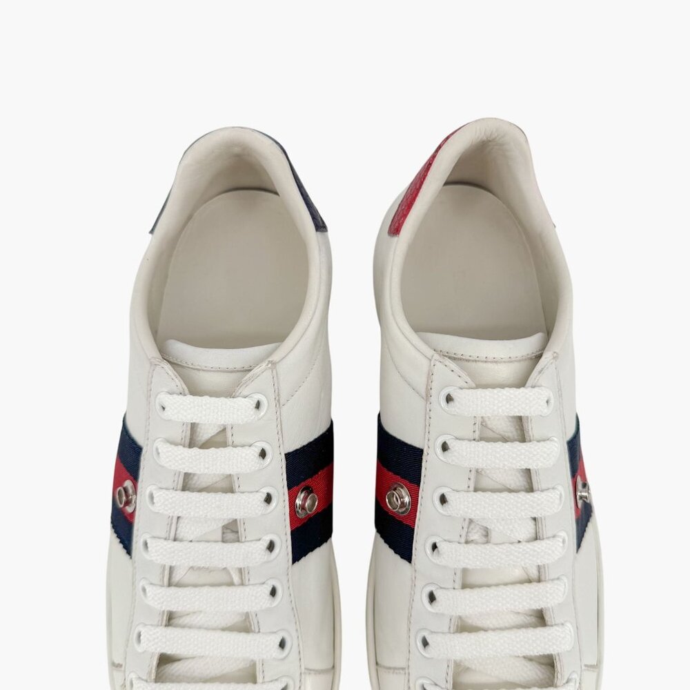 Gucci Blind for Love Ace Sneakers Size 37 US 7 White Removable Patch Low Top - Picture 6 of 16